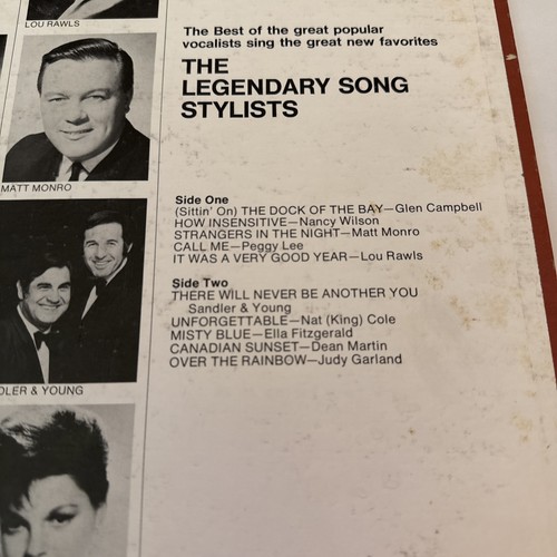 Best of the Legendary Song Stylists LP 1971 Capitol SL6706 Lou Rawls Dean Martin - Picture 3 of 9