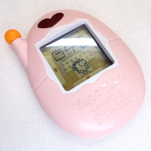 Tamagotchi Kakeibo Town Ginza Street Pink ver w/ Stick Bandai TMGC Virtual Pet