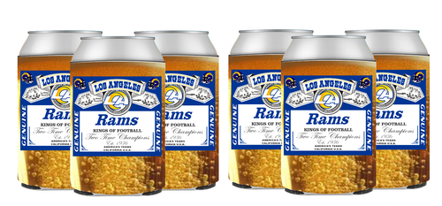LA Rams Koozies / Can Koozie, 3, 6, and 12 Pack - Picture 7 of 10