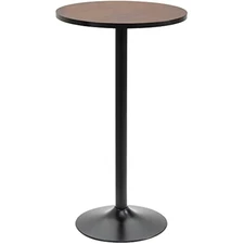 HOMCOM 42" H Rustic Industrial Metal Elm Wood Top Bar Height Standing 