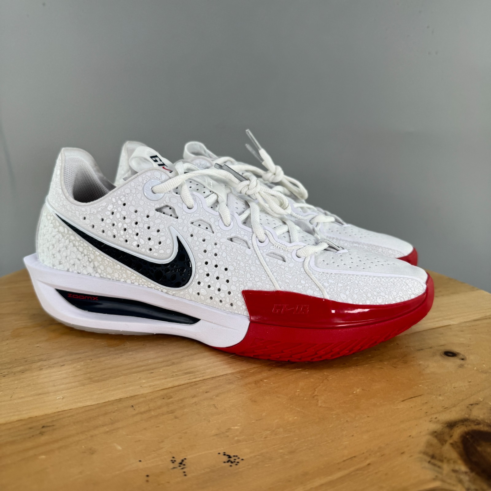Nike Air Zoom GT Cut 3 Mens Size 10 Shoes 'USA' White Red Basketball Sneakers