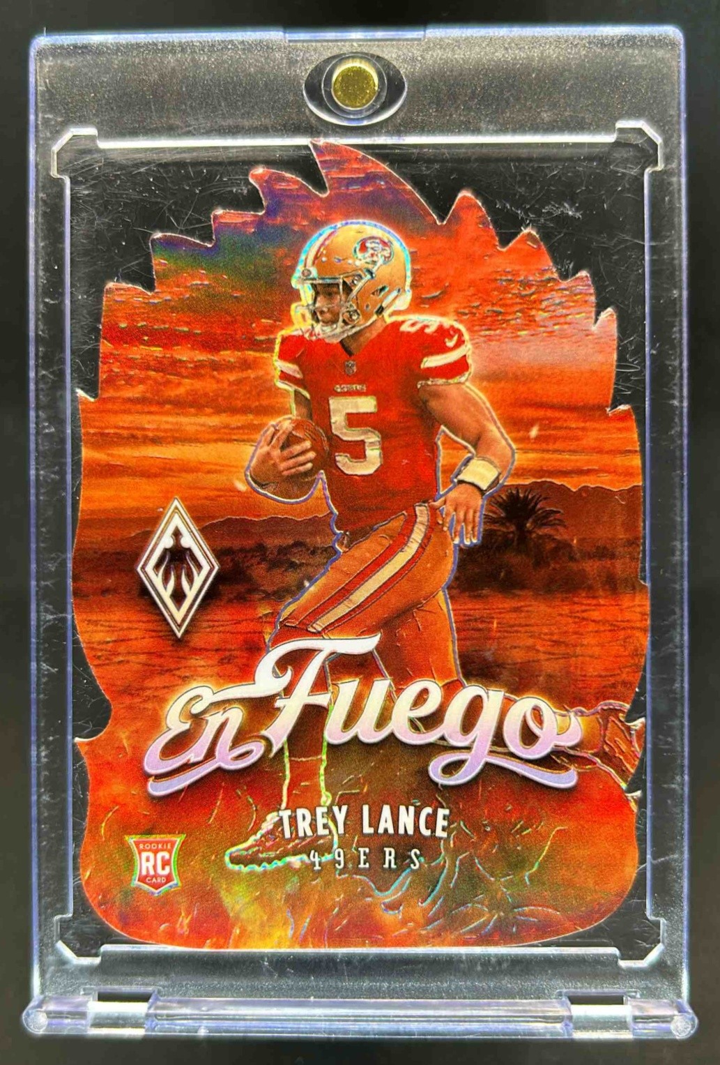 2021 Panini Phoenix Trey Lance En Fuego RC Rookie #EF-15 49ers