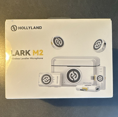 Hollyland Lark M2 kabelloses Ansteckmikrofon Combo, 48kHz/24bit, Weiß