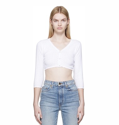 Pretties Venice Small Cardi P Crop White