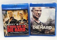 Bruce Willis Die Hard Blu-ray Lot: A Good Day To Die Hard (Extended) & Live Free