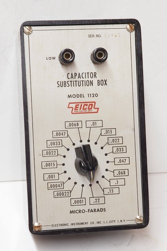 EICO 1120 Decade Capacitor Substitution Box .0001-.22 uf