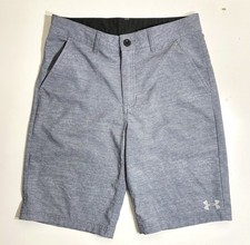 Under Armour Youth Boys 14 Gray Golf Board Dress Shorts Chino