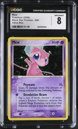 Mew 040 holo - Black Star Promos (2006) - GRADED CGC 8 NM/MINT !!! (vintage)