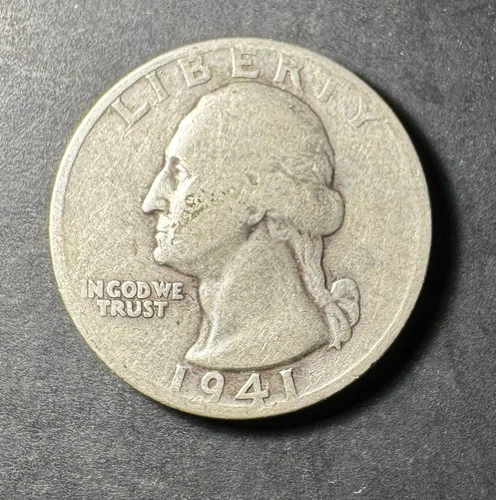 1941-S Silver Washington Quarter (Circulated) - (#3020) Very Fine Condition