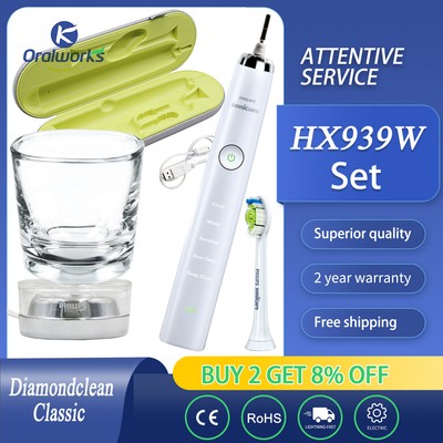 Philips DiamondClean Classic Series HX939W Electric Toothbrush combo No Box