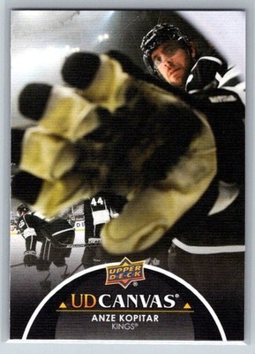 2021-22 Upper Deck Series 1 UD Canvas Black #C38 Anze Kopitar Los Angeles Kings