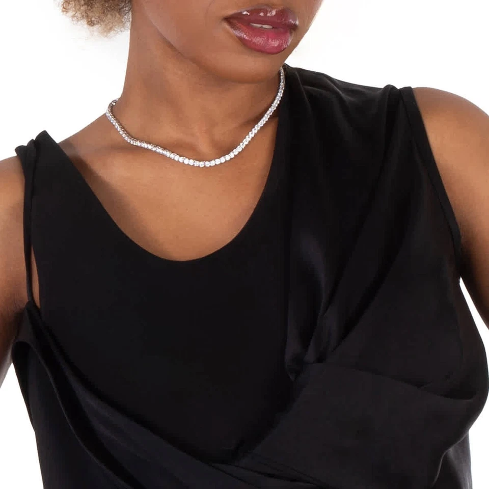 Collar Tenis Swarovski Matrix S Nuevo Rodio Blanco Brillante SW5681796 Foto 2 de 4