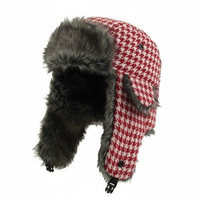 Winter Mütze Fell Trapper Piloten Flieger Pelz Polar Skimütze Damen und Herren