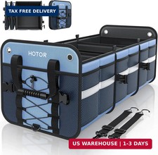 Trunk Organizer for SUV - Car Storage Box with Reflective Strips, Collapsi
