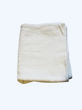 Vtg Cream Ralph Lauren Cotton Blanket Wheat Waffle Weave Thermal 66” x 88”