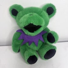 VTG Grateful Dead 12" Bear Plush Green Articulated Liquid Blue Steven Smith