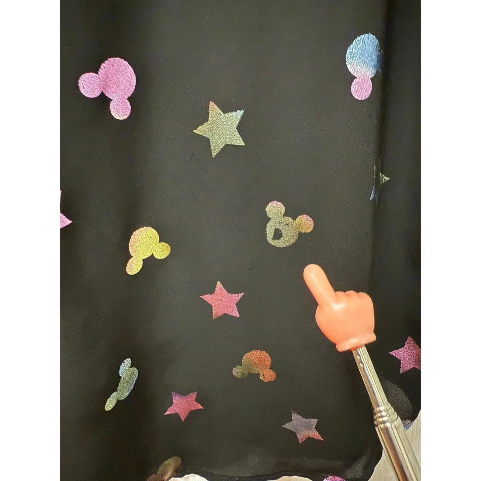 Blusa túnica larga Torrid 3 (3X 22/24) estrellas de Mickey Mouse de Disney Harper Georgette Foto 2 de 4