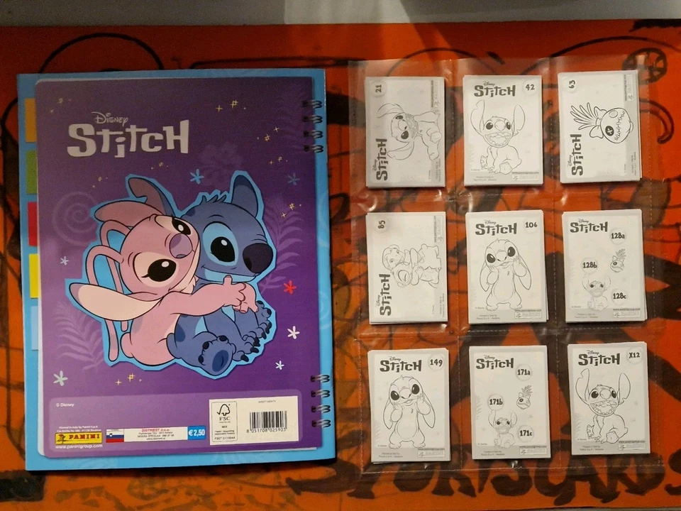 STITCH 2025 Colección de Pegatinas Panini JUEGO COMPLETO + ÁLBUM VACÍO 192 PEGATINAS Foto 2 de 3