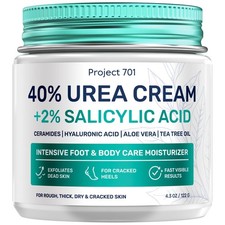 Urea Cream 40 Percent for Feet Maximum Strength 4.3 Fl Oz Pack of 1 , White