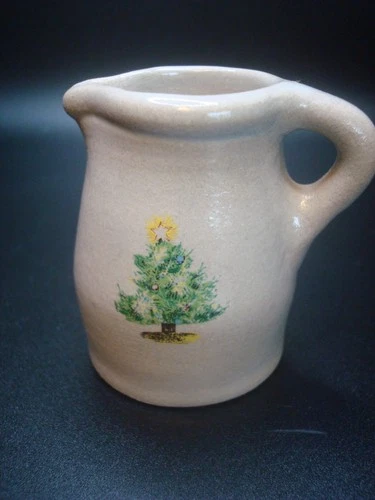 Miniature Red Wing Stoneware Pitcher Christmas Ornament 2004 Hometown Christmas