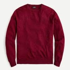 NWT J.Crew Sweater LARGE Men Donegal 100 Cashmere Burgundy Confetti AS311
