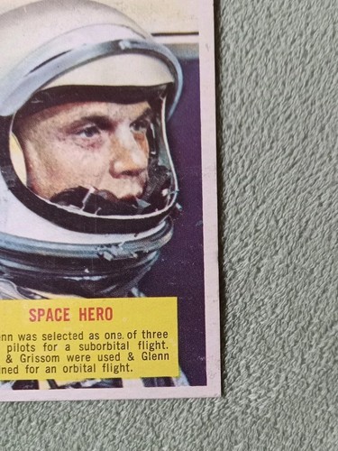 VINTAGE TOPPS POPSICLE SPACE CARDS 17 HERO JOHN GLENN EX 1963 MERCURY ASTRONAUTS - Picture 5 of 6