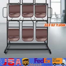 84 Chairs Folding Chair Cart Heavy Duty Mobile Stackable Chair Table Dolly