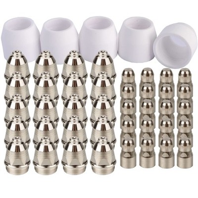 P80 Plasma Cutter Nozzle Electrodes Consumables 1.1 Tip 40Amp 45pcs Kit