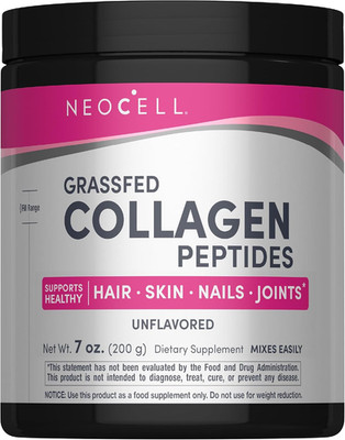 NeoCell Grassfed Collagen Peptides Powder | 7 oz | Unflavored | for Women and Me