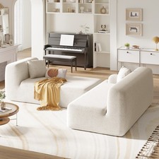 L-Shaped Convertible Sofa Set Sectional Couch Soft Sleeper Sofa Chaise Lounge