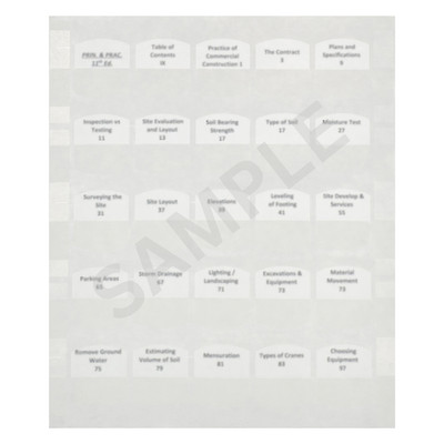 Pre-Printed Tabs - FLORIDA CONTRACTORS MANUAL 2025 EDITION