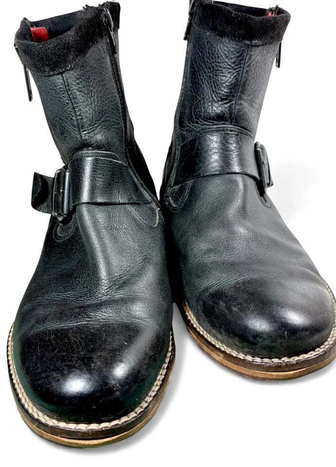 Bull Boxer Botines Unisex Talla 40 Cuero Negro con Cremalleras Laterales Foto 4 de 4