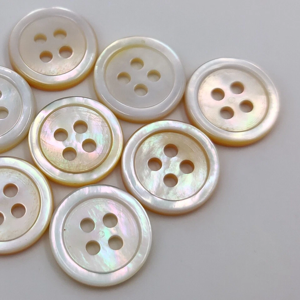15 pcs Buttons, Mother of Pearl, White Shell ,Many sizes - Image 2 of 4