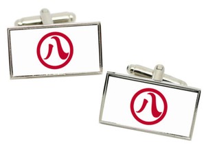 Flag Cufflinks in Chrome Gift box Japan Rising Sun Flag Flag Cufflinks in Chrome Gift box Japan Rising Sun Flag