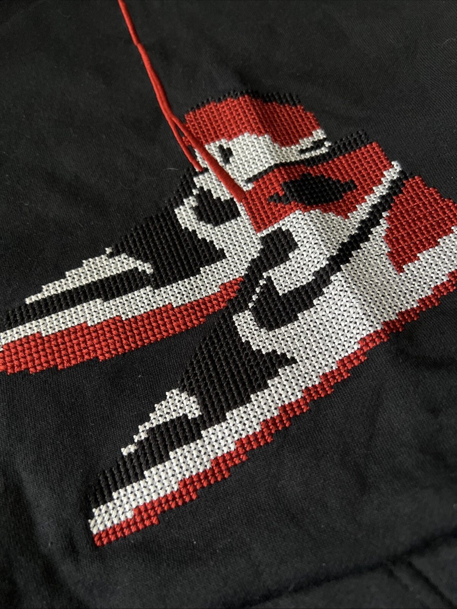 NIKE AIR JORDAN 1 BLACK TOE HOLIDAY PULLOVER HOODIE STITCH [CT3457