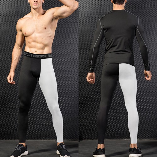1-2Pc Men's Active Compression Pants Workout Base Layer Tight Running Leggings - Picture 8 of 18