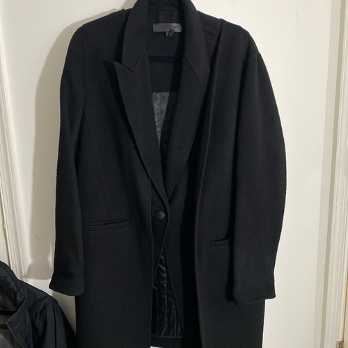 NEW Rag & Bone Kaye Long Wool Blend Coat in Black - Size 6 $850 - Picture 2 of 12