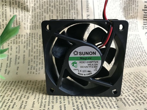 1pc SUNON KDE1206PTVX MS.A.GN 12V 2.8W 6025 6CM 2-wire silent cooling fan - Picture 1 of 2