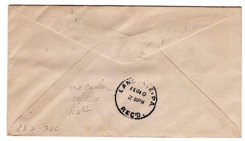 CE2 Airmail Special Delivery FDC - Planty #32c Scarce Roessler Variety - Picture 2 of 2