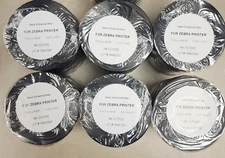 Wax Resin Thermal Transfer Ribbon Zebra Printer 110mm x450M 4.33"x 1476" (Qty.6)