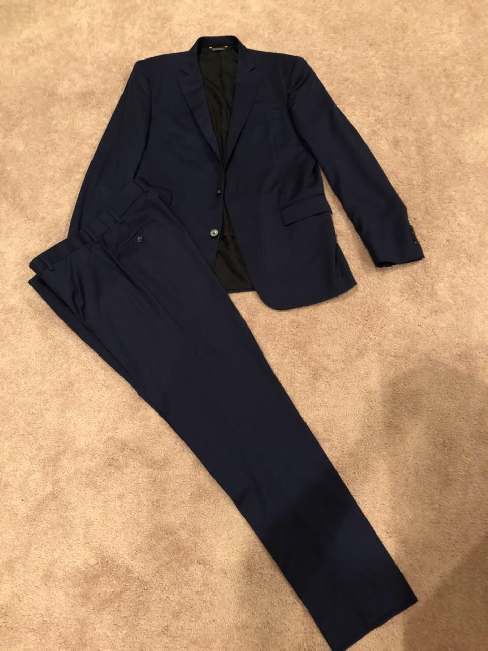 Brooks Brothers Suit 42L Blue Milano Fit