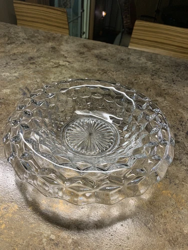 FOSTORIA  AMERICAN ELEGANT GLASS   11 1/2"  ROLLED EDGE  BOWL