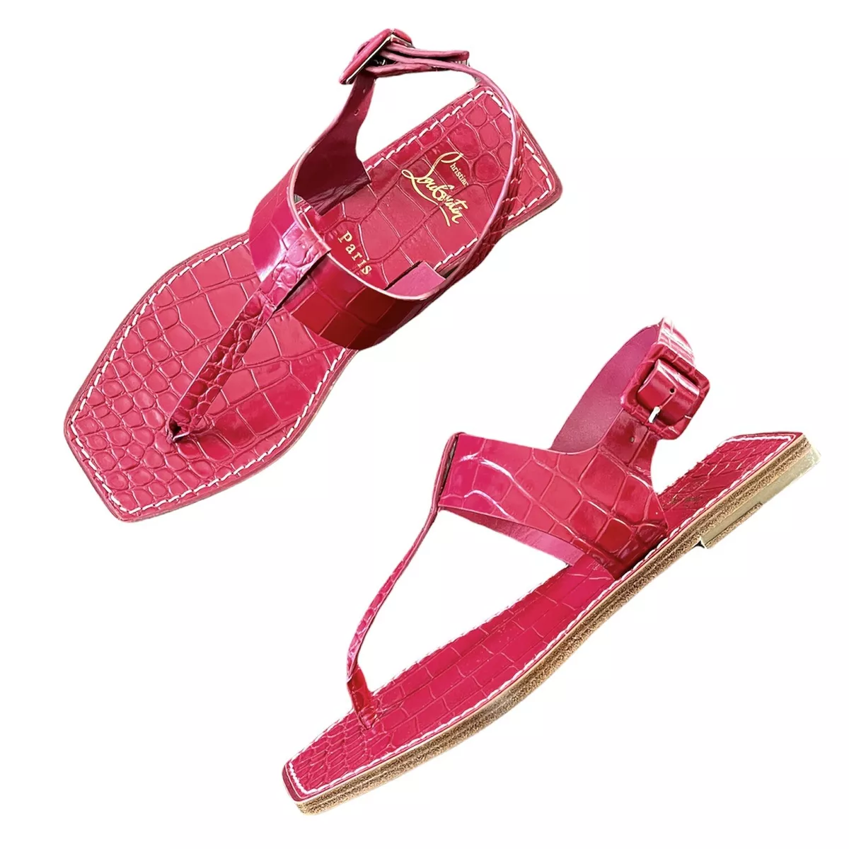 Louboutin flat best sale sandals