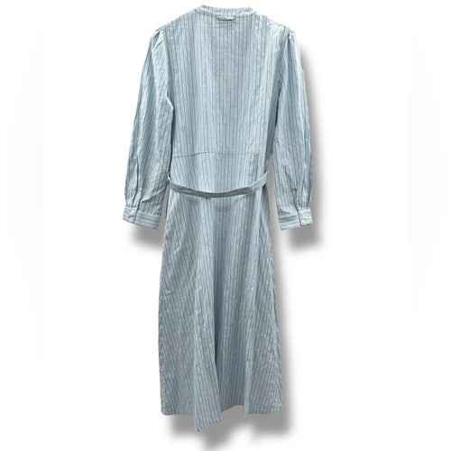 Tuckernuck Sea Stripe Catherine Belted Long Sleeve Maxi Dress in Slate Blue NEW - Picture 8 of 13