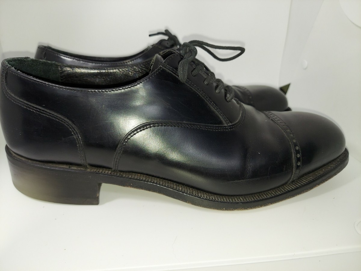 Florsheim Lexington Black Leather Oxford Shoe Cap Toe Men