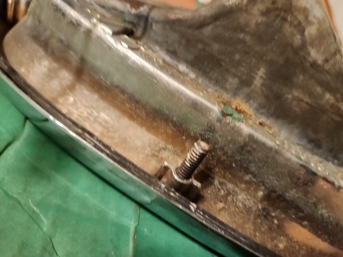 NOS 1958 Pontiac 58 Bonneville Chieftain Catalina Chrome Reverse Light Gas Door - Picture 4 of 8