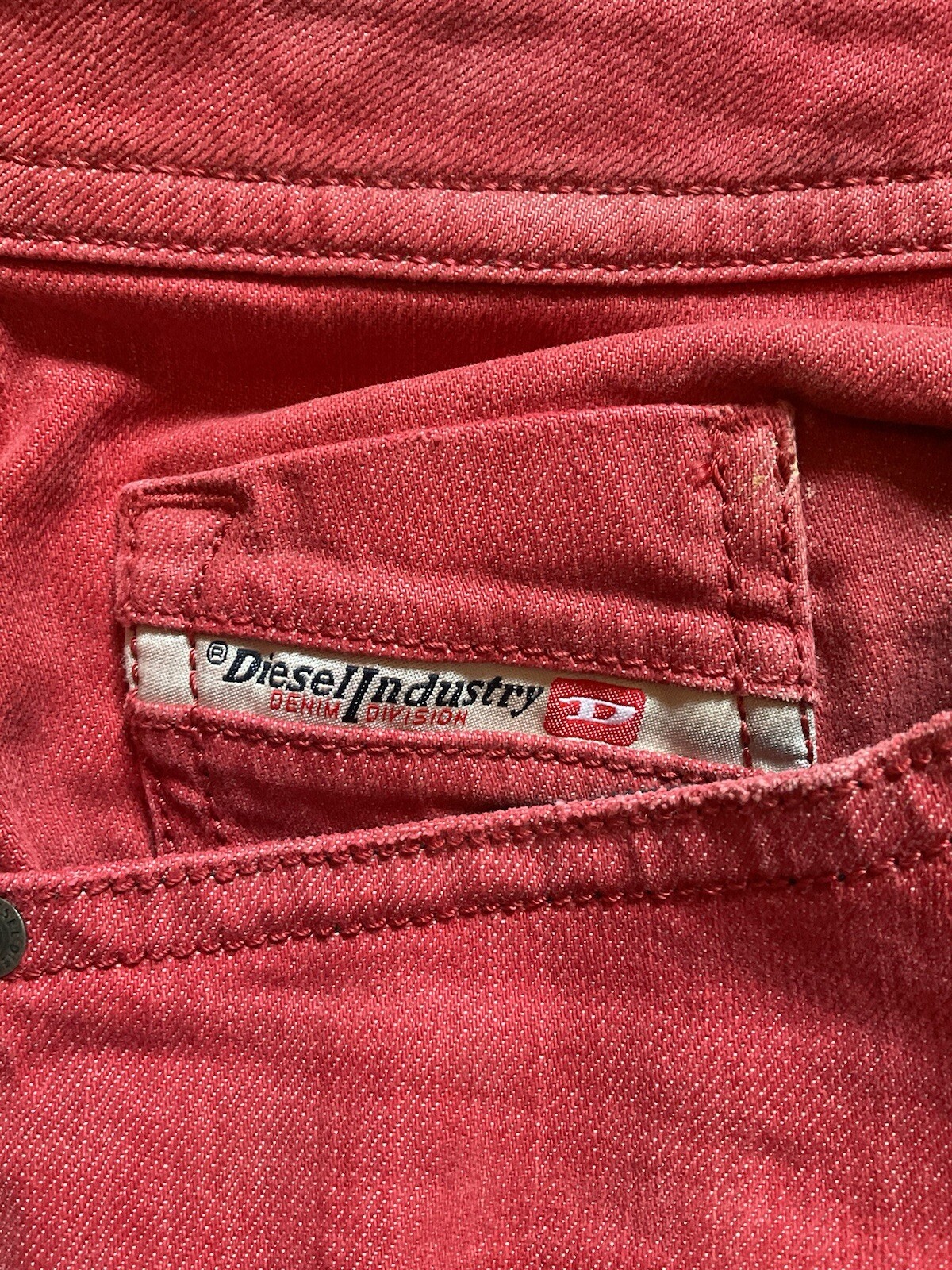 Red DIESEL THOMMER-SP  JEANS size W33 L34 slim skinny RARE COLOUR image 5