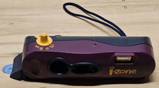 Vintage Unique Polaroid i-Zone Purple Yellow Film Pocket Camera Wrist Strap