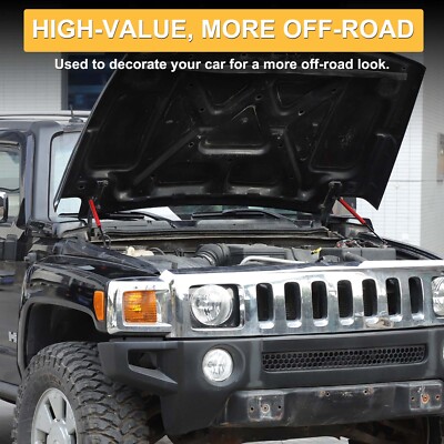 For Hummer H3 2006-2010 Hood Hydraulic Rod Telescopic Rod Bracket Red 2PC