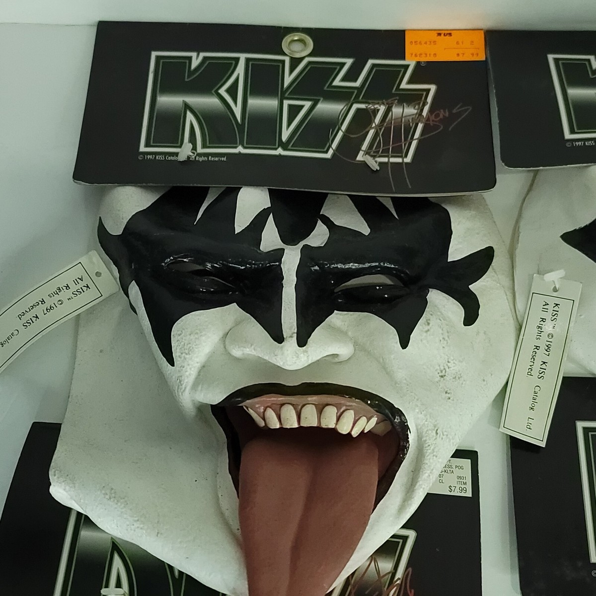 Set of 4 KISS MASKS Gene Peter Ace Paul 1997 Paper Magic Group